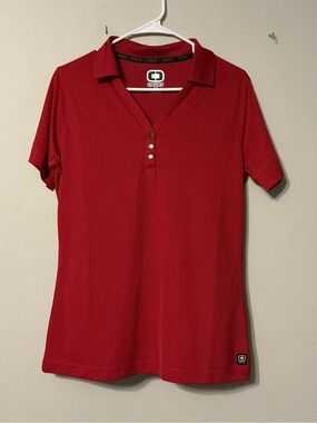 OGIO Women’s Red Short-Sleeve Polo
